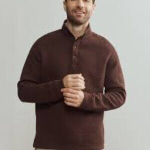 Rhone Weekender Pullover Ristretto Brown Heather Size Large